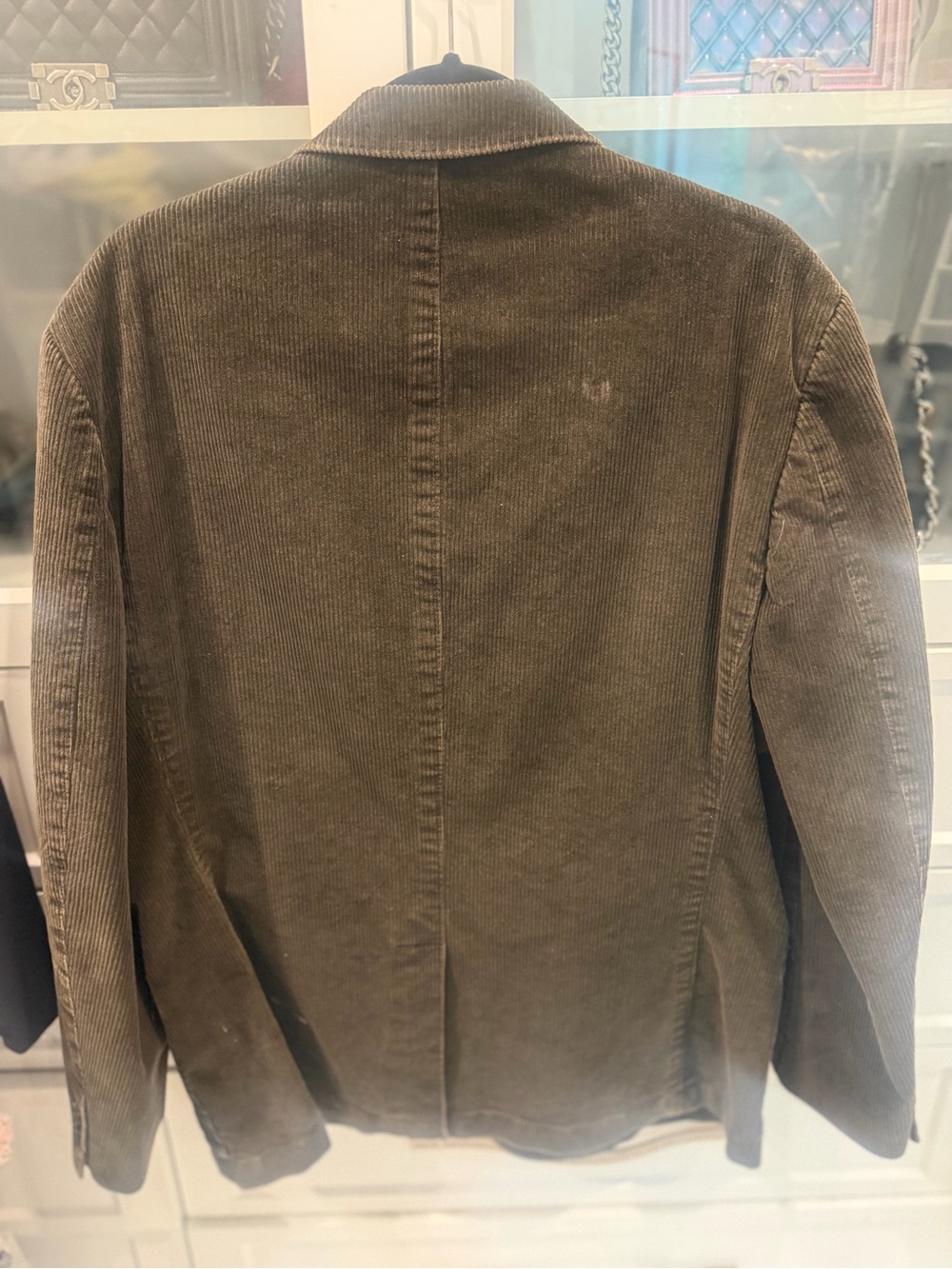 Men's Brown Corduroy Blazer Jacket - Picture 3 of 5